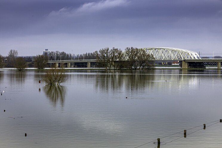 Hoogwater IJssel Westervoort - bron provincie Gelderland
